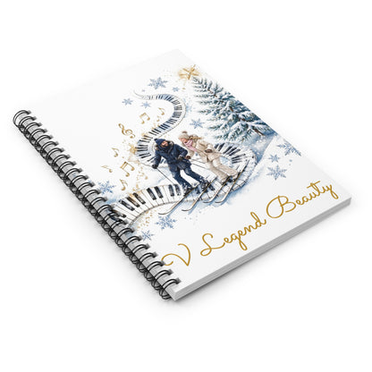 Christmas Carol Spiral Notebook | Winter Wonderland Christian Journal | V Legend Beauty