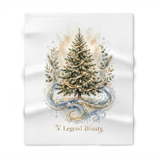 V Legend Beauty White Christmas Christian Blanket – Christmas Tree Water Cozy Throw