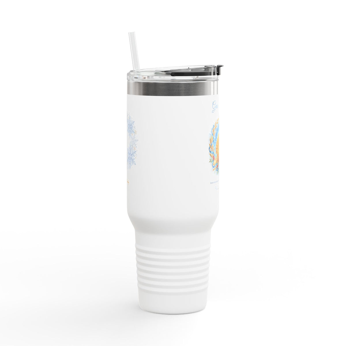 Thanksgiving 40oz Tumbler | Grateful Heart Golden Turkey Christian Travel Tumbler | V Legend Beauty