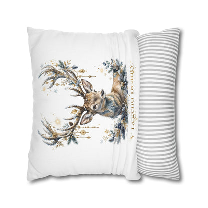 V Legend Beauty White Christian Faith Throw Pillow – Christmas Deer Home Decor – Large 28"