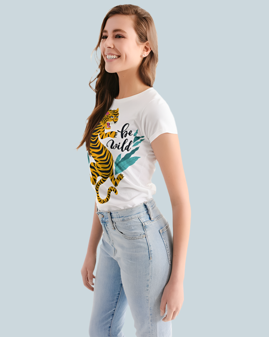 V Legend Tiger Images Women's All-Over Print Tee