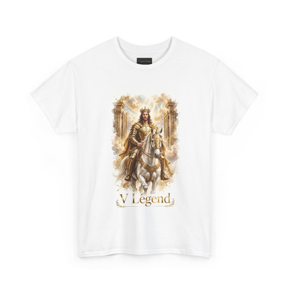 White Short Sleeve Gildan 5000 Crowned Jesus