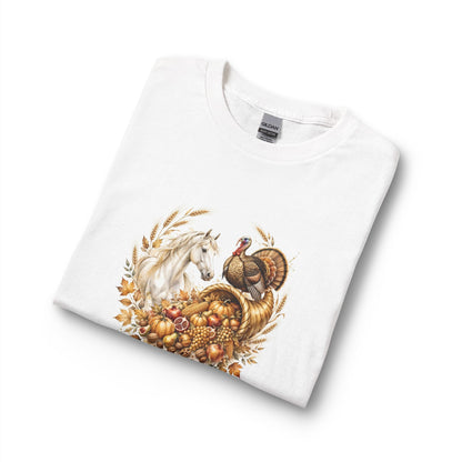 V Legend Beauty | White Horse Snowman Christmas Long Sleeve