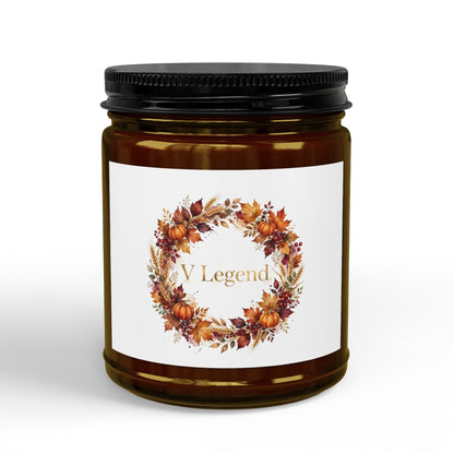 V Legend Beauty Thanksgiving Harvest Wreath Candle