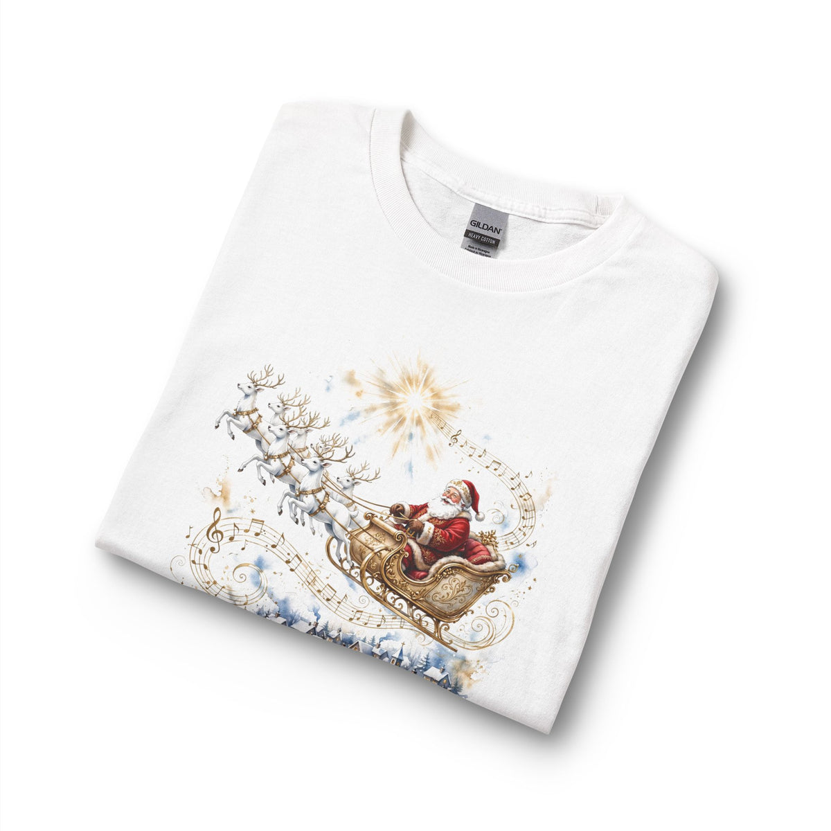 Christian Christmas Long Sleeve Shirt | Santa Claus Is Comin' to Town White Graphic Tee | V Legend Beauty
