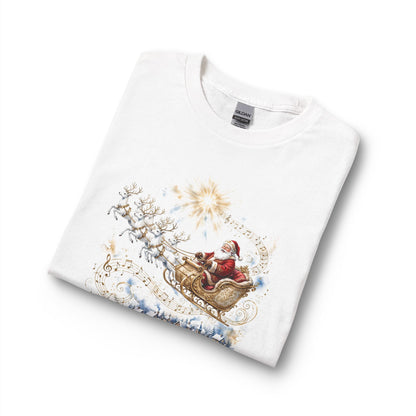 Christian Christmas Long Sleeve Shirt | Santa Claus Is Comin' to Town White Graphic Tee | V Legend Beauty