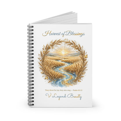 Thanksgiving Spiral Notebook | Harvest of Blessings Christian Journal | V Legend Beauty