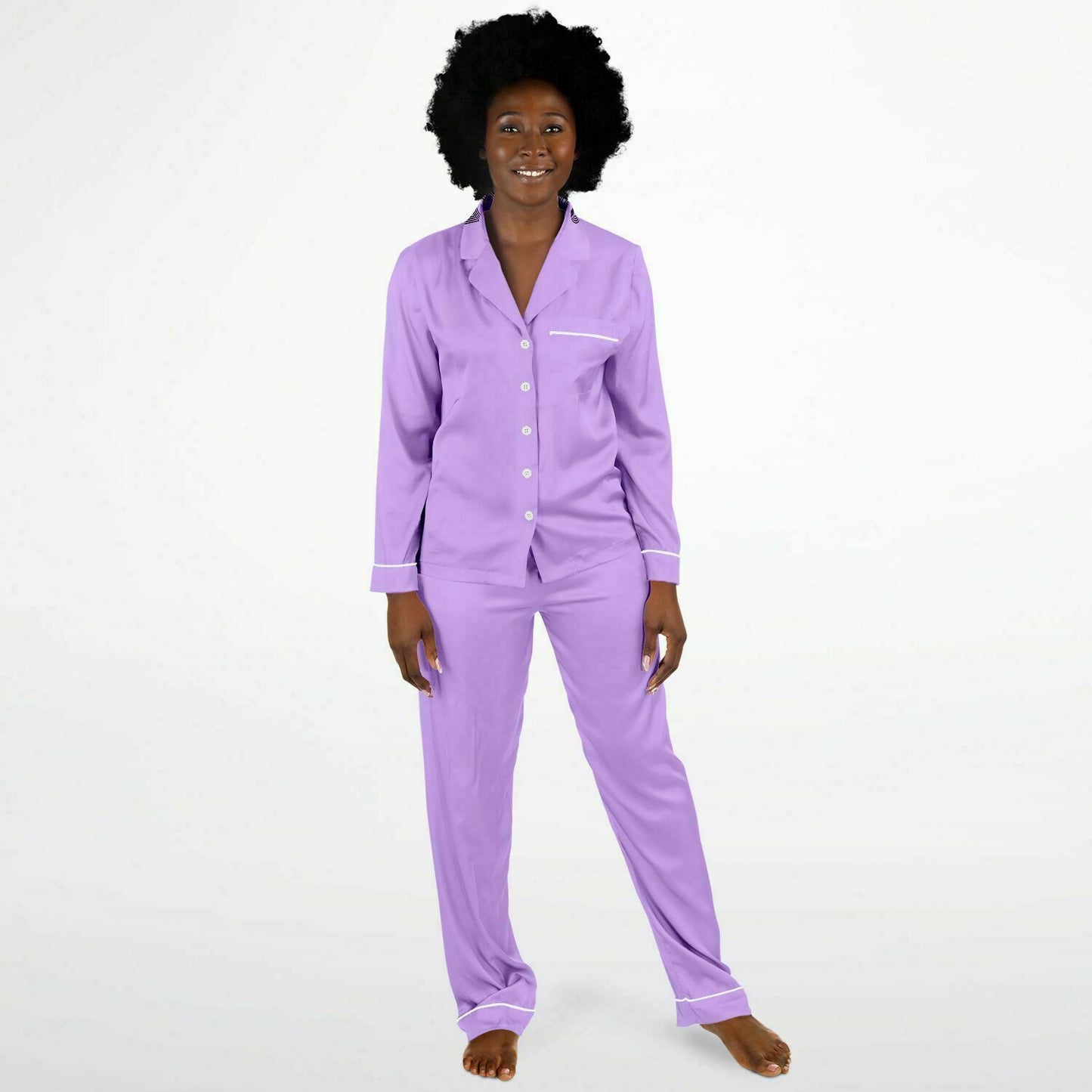 V Legend Women's Satin Pajamas - Luxury Purple (Mother Love 6 Colors)