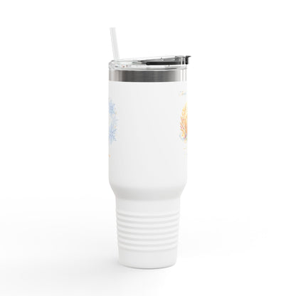 Thanksgiving 40oz Tumbler | Thankful, Grateful, Blessed Christian Travel Tumbler | V Legend Beauty