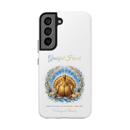 Grateful Heart Golden Turkey Phone Case | Thanksgiving Christian Gift | V Legend Beauty