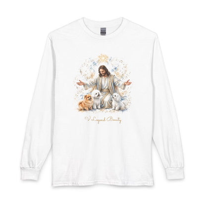 Charlie Amore Kingking with Jesus Long Sleeve – White