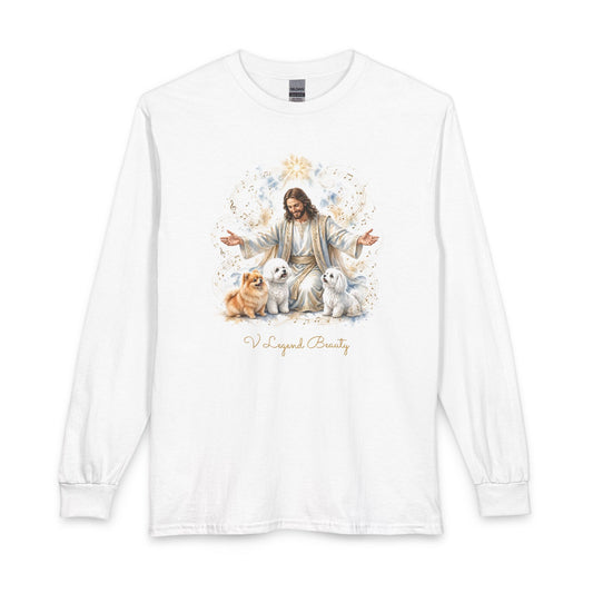 Charlie Amore Kingking with Jesus Long Sleeve – White