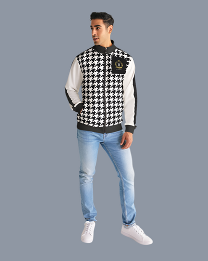 V Legend 2025 Stylist  Men's All-Over Print Stripe Sleeve Track Jacket