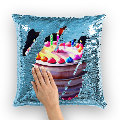 V Legend Happy Birthday Sequin Cushion Cover 🎉