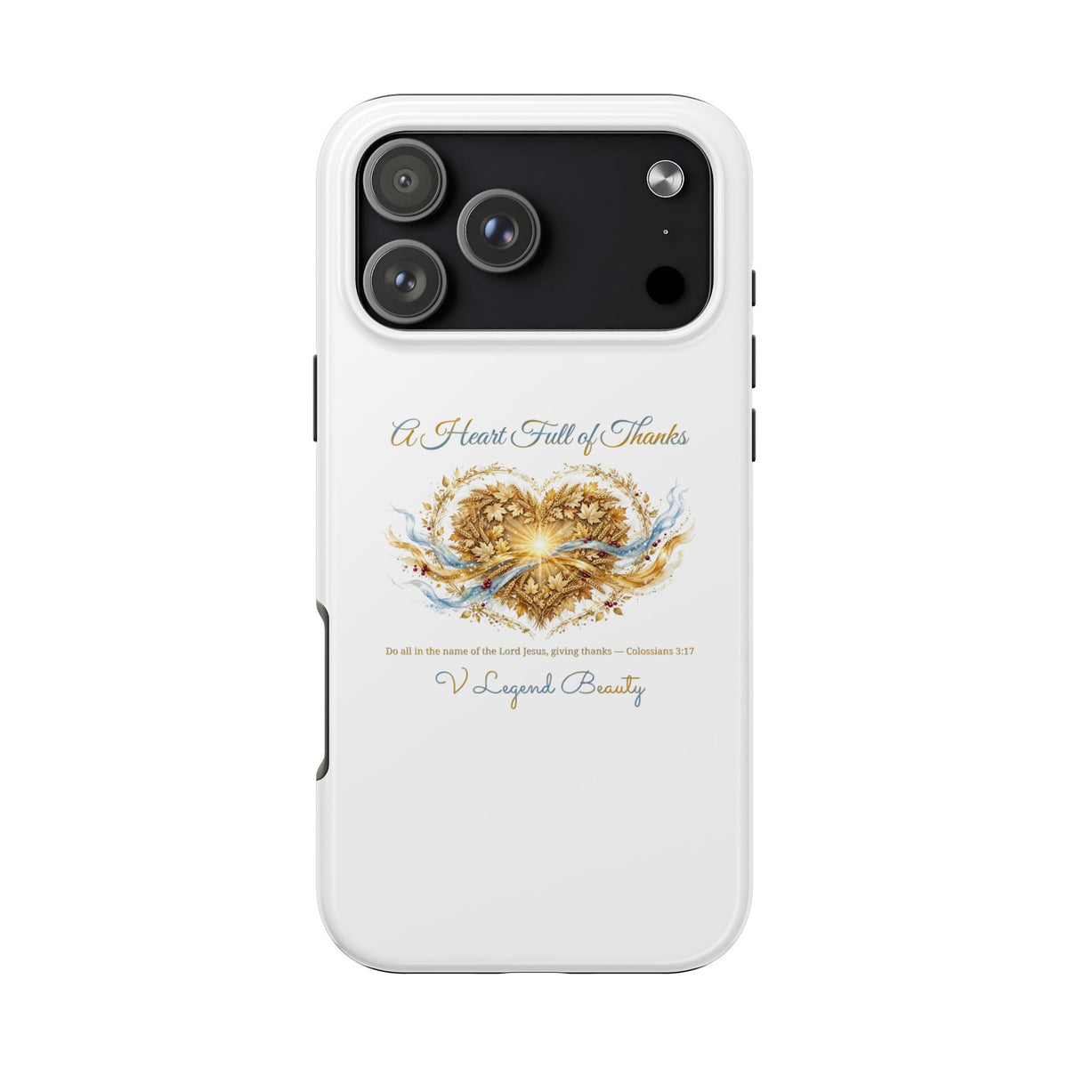 A Heart Full of Thanks iPhone Case | Thanksgiving Christian Gift | V Legend Beauty