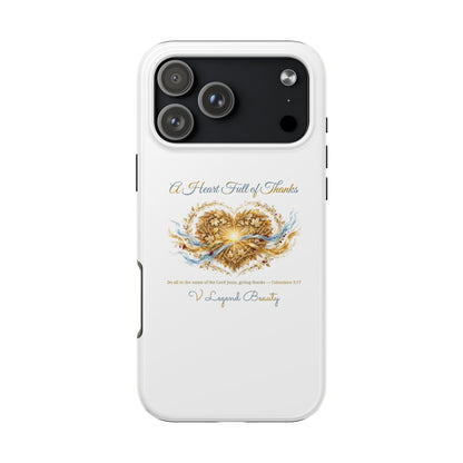 A Heart Full of Thanks iPhone Case | Thanksgiving Christian Gift | V Legend Beauty