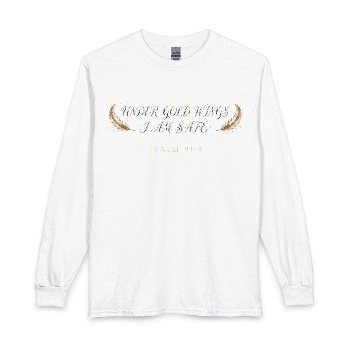 V Legend Beauty Under Gold Wings I Am Safe Long Sleeve