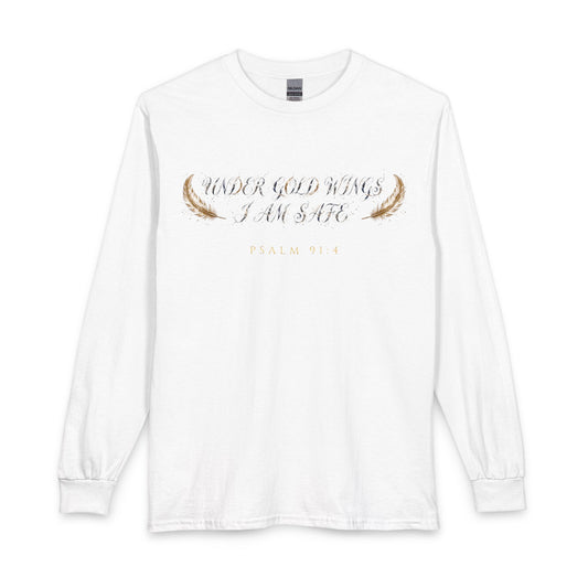 V Legend Beauty Under Gold Wings I Am Safe Long Sleeve