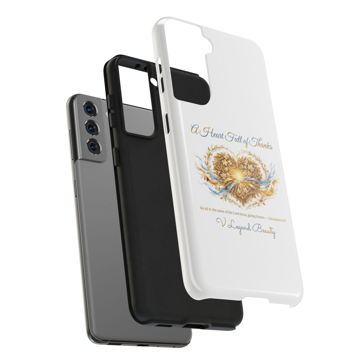 A Heart Full of Thanks Samsung Case | Thanksgiving Christian Gift | V Legend Beauty