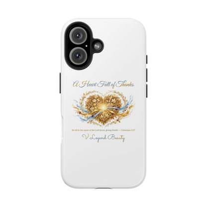 A Heart Full of Thanks iPhone Case | Thanksgiving Christian Gift | V Legend Beauty