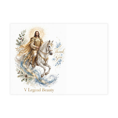 V Legend Beauty Golden Armor Jesus Thank You Card