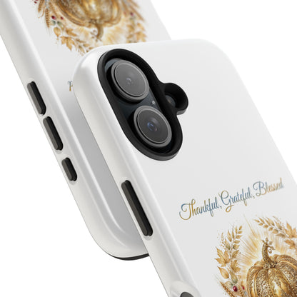 Thankful, Grateful, Blessed Phone Case | Thanksgiving Christian Gift | V Legend Beauty