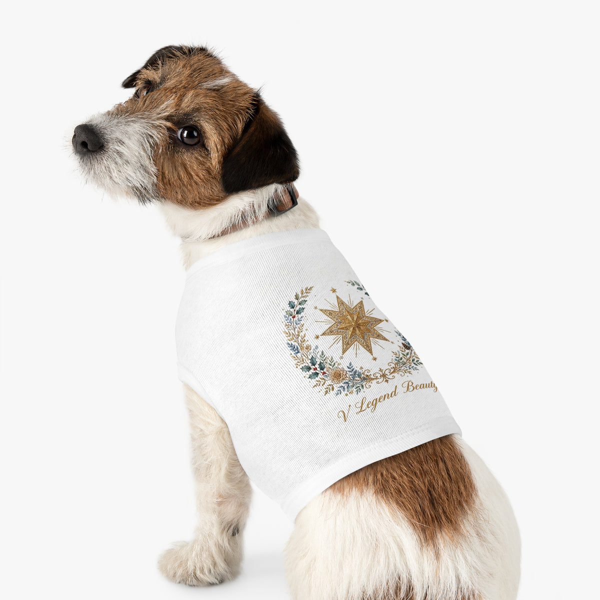 V Legend Beauty Christmas Print Pet Tank Top