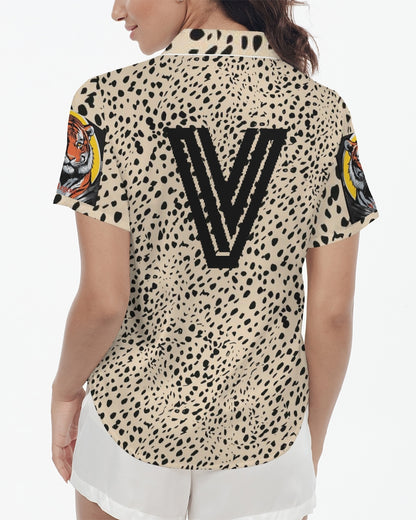 V Legend 2025 V Women’s Satin Short Sleeve Pajama Top