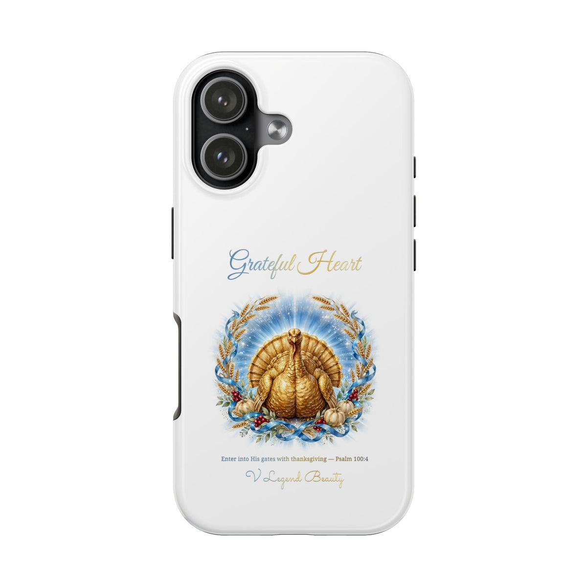 Grateful Heart Golden Turkey Phone Case | Thanksgiving Christian Gift | V Legend Beauty