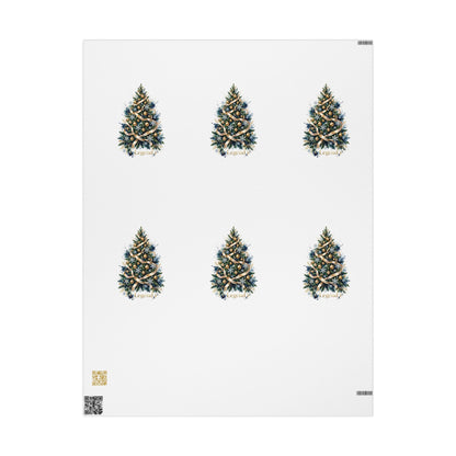 V Legend Beauty Golden Ribbon Christmas Tree Luxury Wrapping Paper