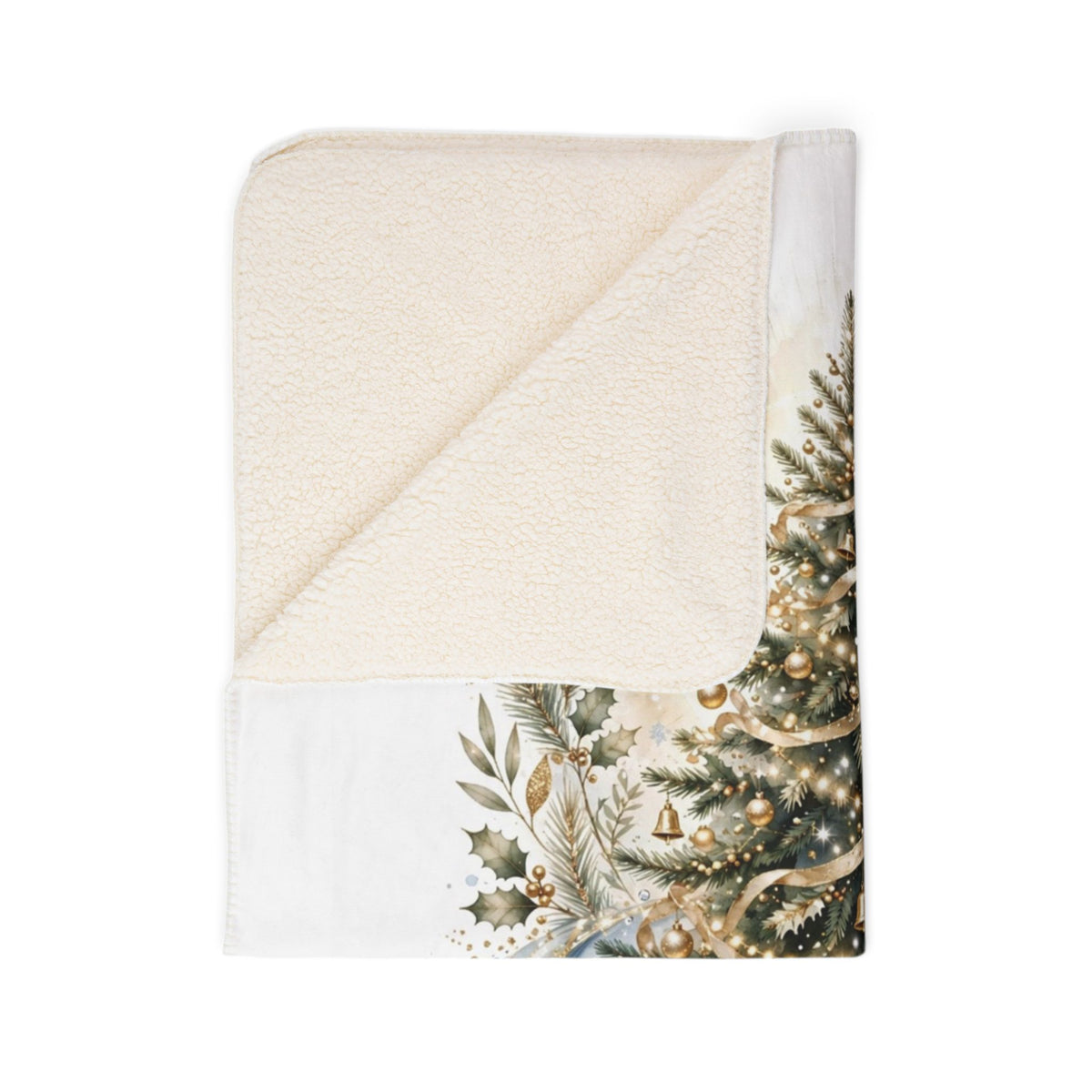 V Legend Beauty White Christmas Christian Blanket – Christmas Tree Water Cozy Sherpa Throw