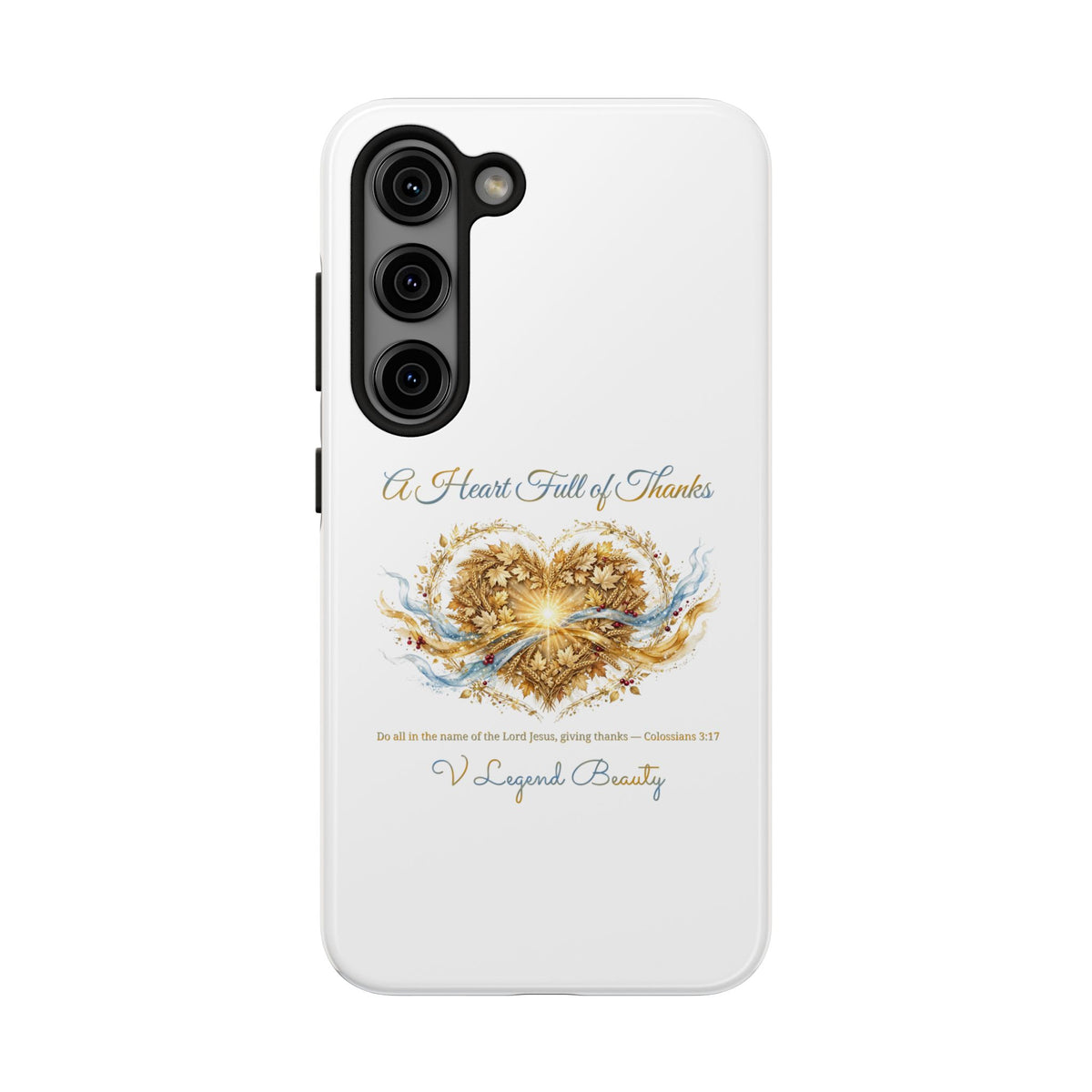 A Heart Full of Thanks Samsung Case | Thanksgiving Christian Gift | V Legend Beauty