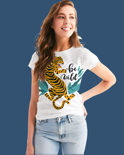 V Legend Tiger Images Women's All-Over Print Tee