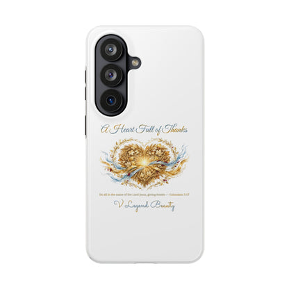A Heart Full of Thanks Samsung Case | Thanksgiving Christian Gift | V Legend Beauty