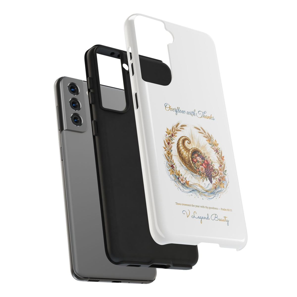 Overflow with Thanks Phone Case | Thanksgiving Christian Gift | V Legend Beauty