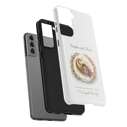 Overflow with Thanks Phone Case | Thanksgiving Christian Gift | V Legend Beauty