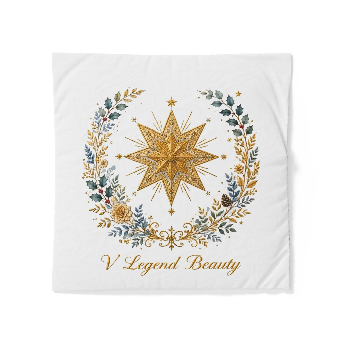 V Legend Beauty Christmas Bethlehem Star Cotton Duvet Cover