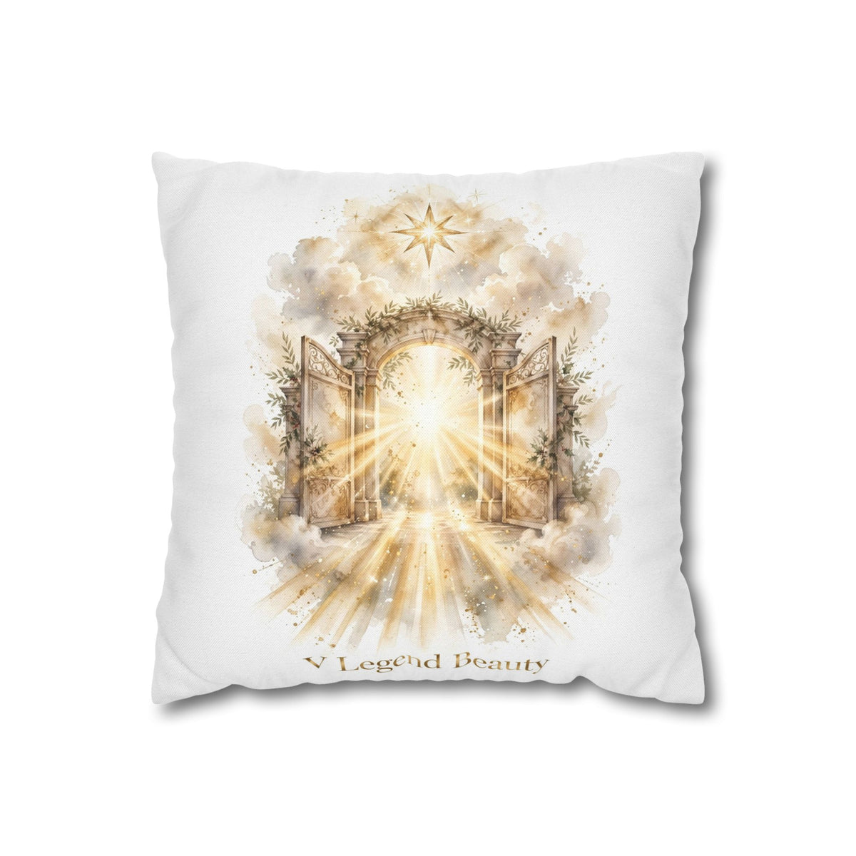 V Legend Beauty White Christian Faith Throw Pillow – Heavens Gate Home Decor – Small 14"