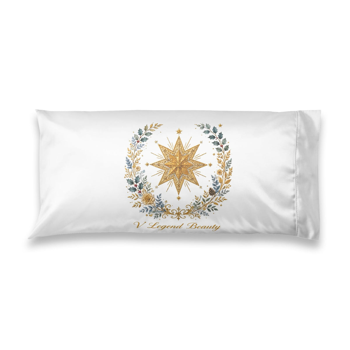 V Legend Beauty Christmas Bethlehem Star Satin Pillowcase