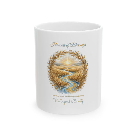 Thanksgiving Coffee Mug | Harvest of Blessings Christian Gift Mug | V Legend Beauty