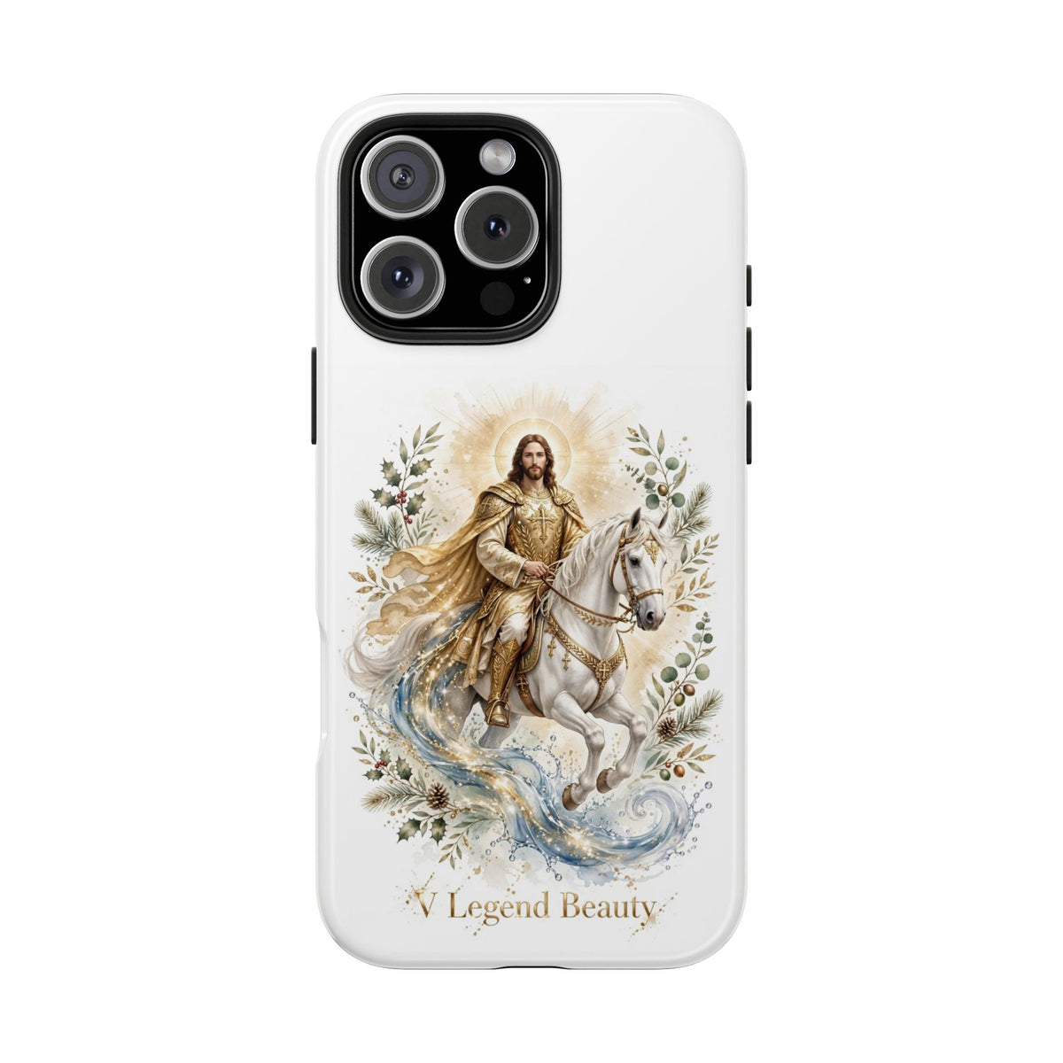 V Legend Beauty Golden Armor Jesus Phone Case – iPhone