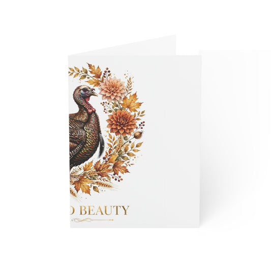 V Legend Beauty Thanksgiving Golden Turkey Greeting Card