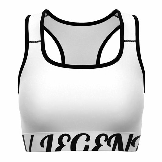 V Legend Women Black And White Sports Bra