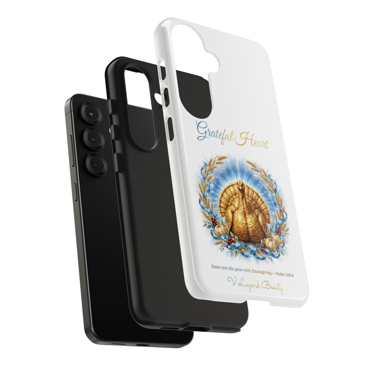 Grateful Heart Golden Turkey Phone Case | Thanksgiving Christian Gift | V Legend Beauty