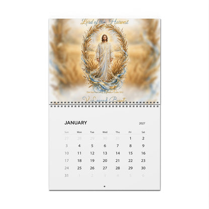 2027 Wall Calendar | Thanksgiving Christian Art Calendar | V Legend Beauty