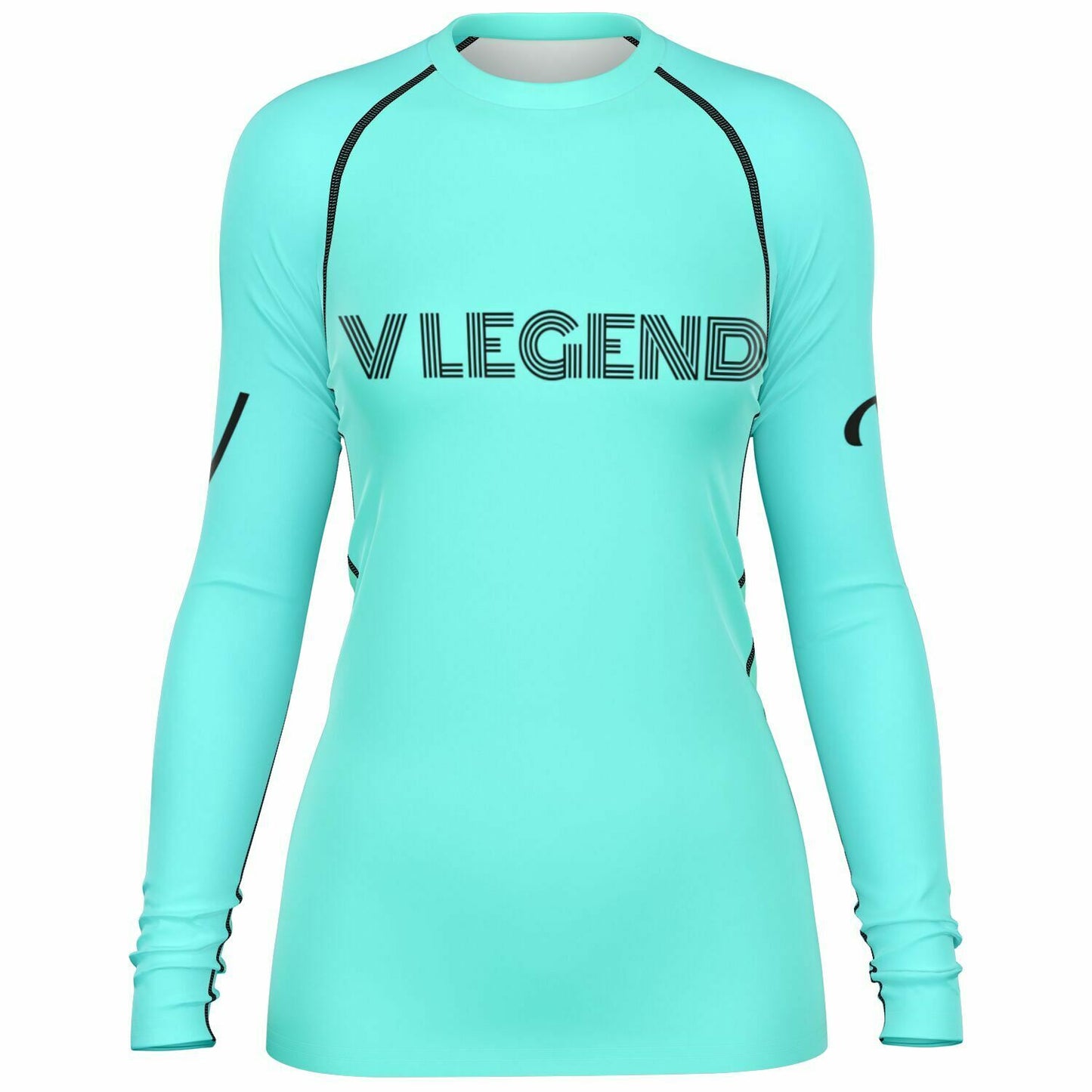 V Legend 2024 Women's Sports Rashguard - Baby Green Colors