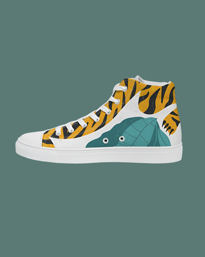 V Legend Tiger Images Women's Hightop Canvas Shoe