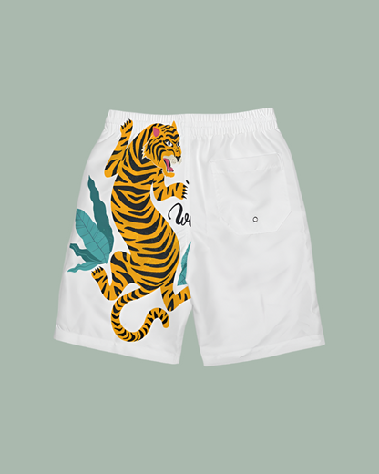 V Legend Tiger Images Boys  All-Over Print Swim Trunk