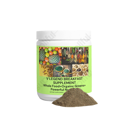 V Legend Breakfast Supplement: WHOLE FOOD + SUPER ORGANIC GREENS + POWERFUL EXPENSIVE NUTRITION (NSF CERTIFICATE)