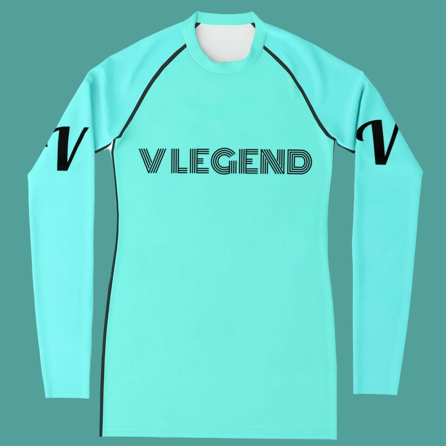 V Legend 2024 Women's Sports Rashguard - Baby Green Colors